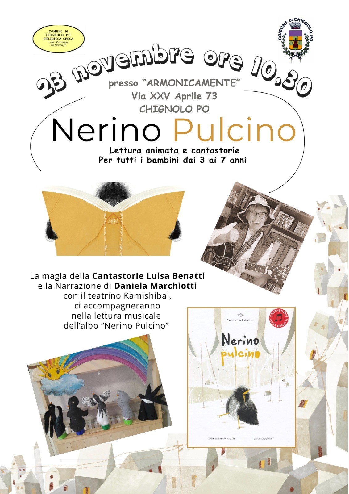 "Nerino pulcino" lettura musicale e laboratorio creativo